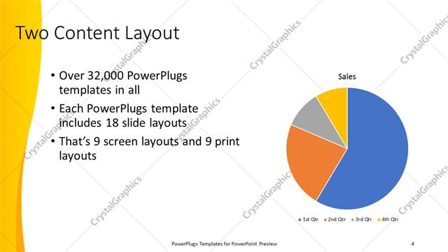 Two Content presentation slide layout