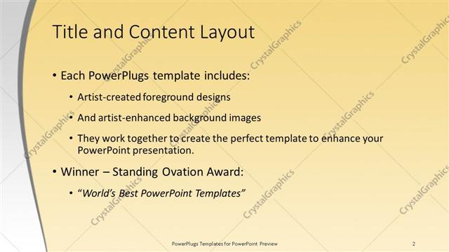Title and Content presentation slide layout