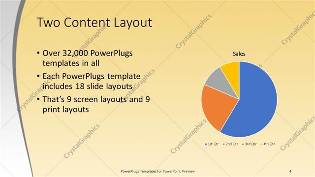Two Content presentation slide layout