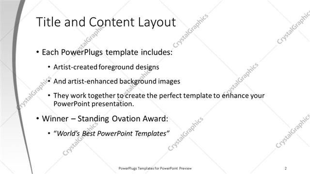 Title and Content presentation slide layout