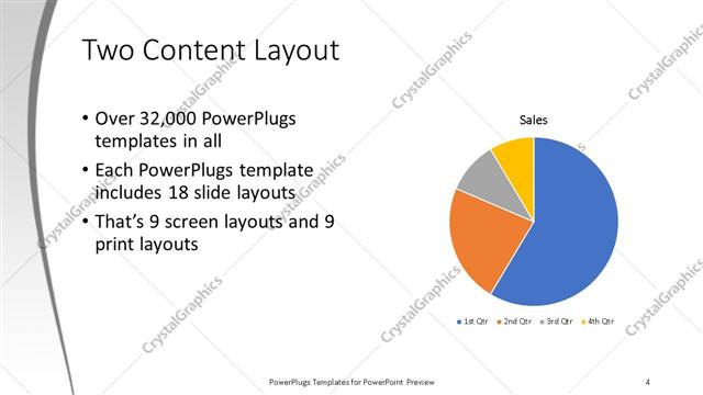 Two Content presentation slide layout