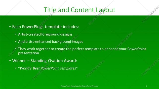 Title and Content presentation slide layout