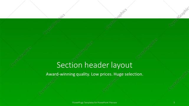 Section Header presentation slide layout