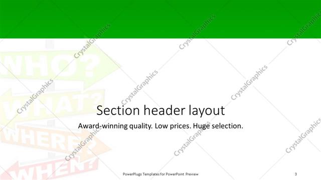 Section Header presentation slide layout