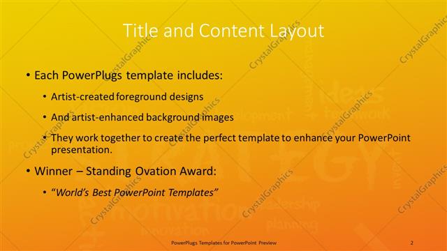 Title and Content presentation slide layout