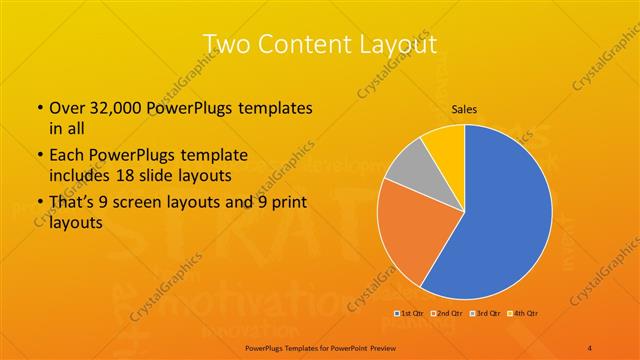 Two Content presentation slide layout