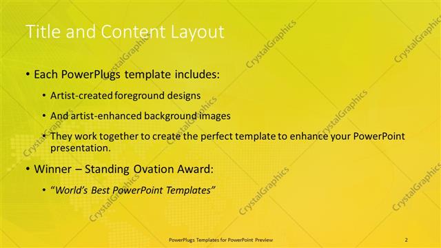 Title and Content presentation slide layout