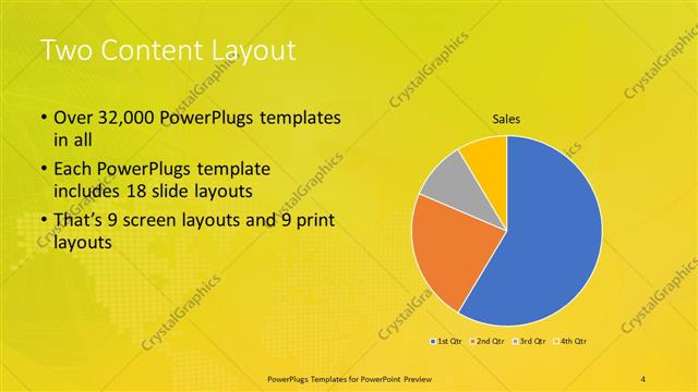 Two Content presentation slide layout