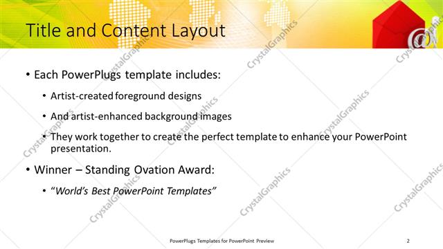 Title and Content presentation slide layout