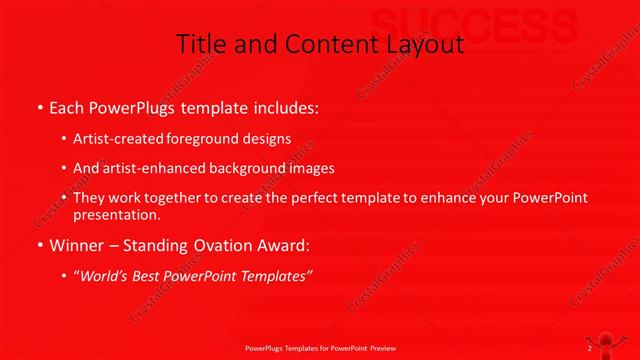 Title and Content presentation slide layout