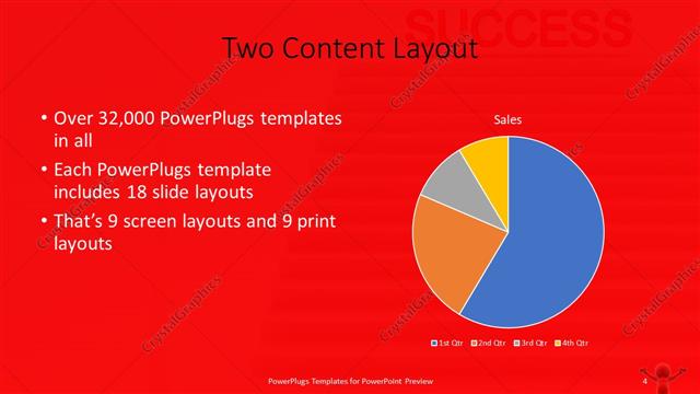 Two Content presentation slide layout