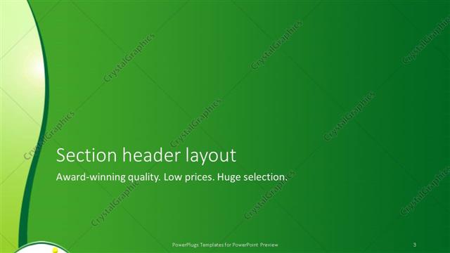 Section Header presentation slide layout