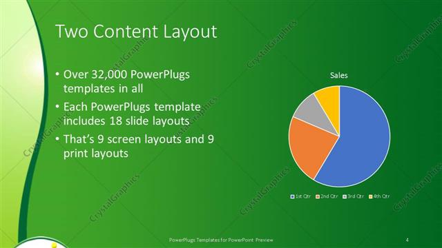 Two Content presentation slide layout