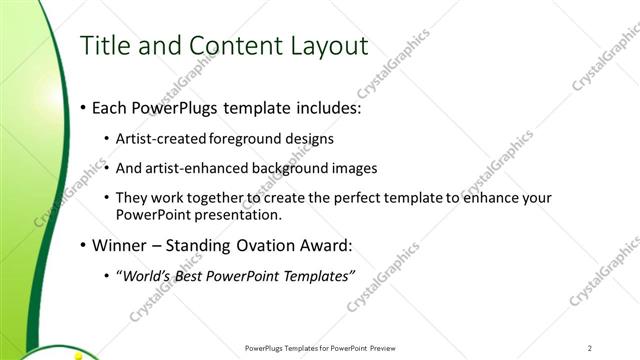 Title and Content presentation slide layout