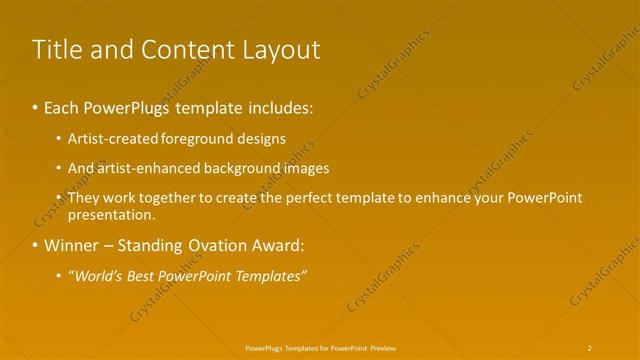 Title and Content presentation slide layout