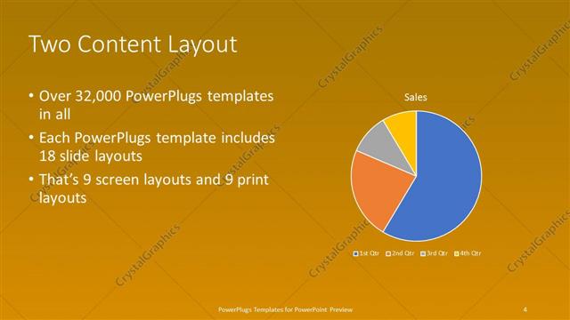 Two Content presentation slide layout