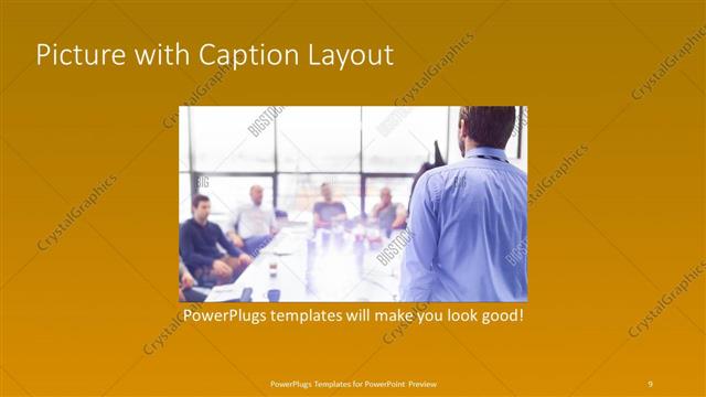 Picture with Caption presentation slide layout
