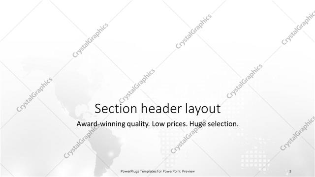 Section Header presentation slide layout