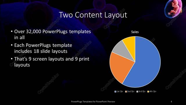 Two Content presentation slide layout