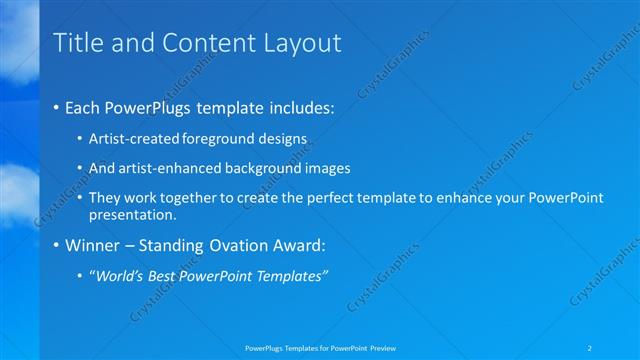 Title and Content presentation slide layout