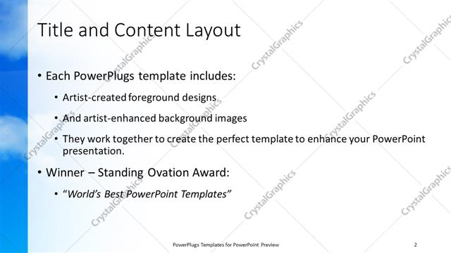 Title and Content presentation slide layout