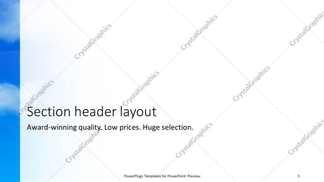 Section Header presentation slide layout