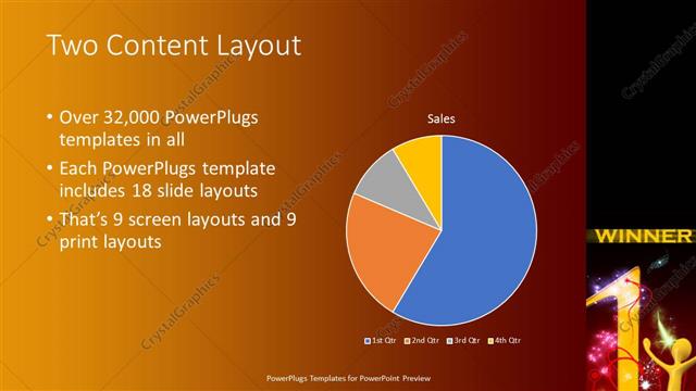 Two Content presentation slide layout