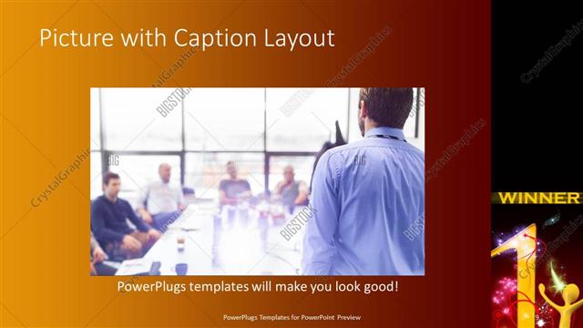 Picture with Caption presentation slide layout