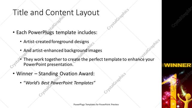Title and Content presentation slide layout