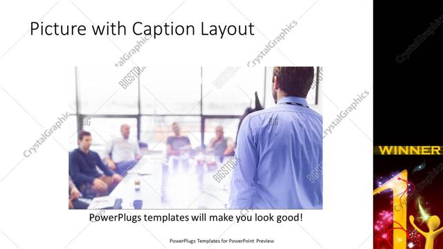 Picture with Caption presentation slide layout