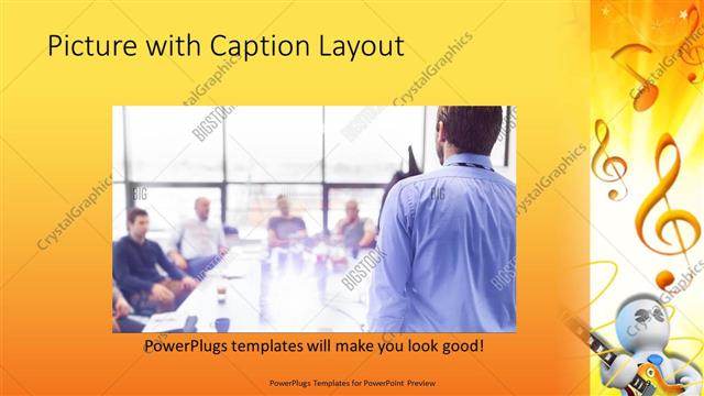 Picture with Caption presentation slide layout