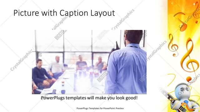Picture with Caption presentation slide layout
