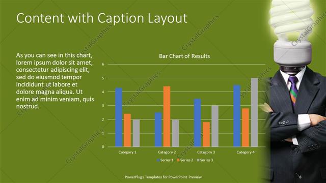 Content with Caption presentation slide layout