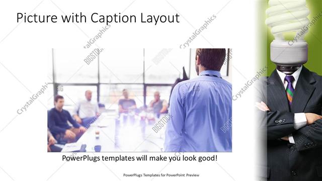 Picture with Caption presentation slide layout