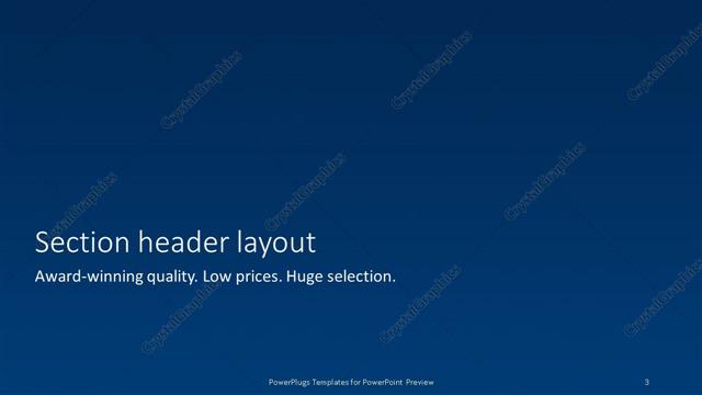 Section Header presentation slide layout