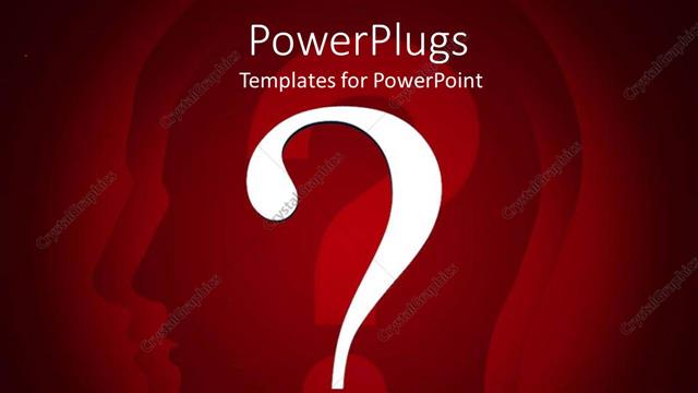  Presentation with human mind - A human figure with question mark in his mind