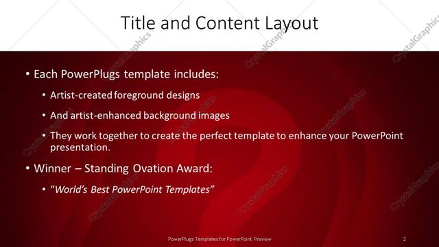 Title and Content presentation slide layout