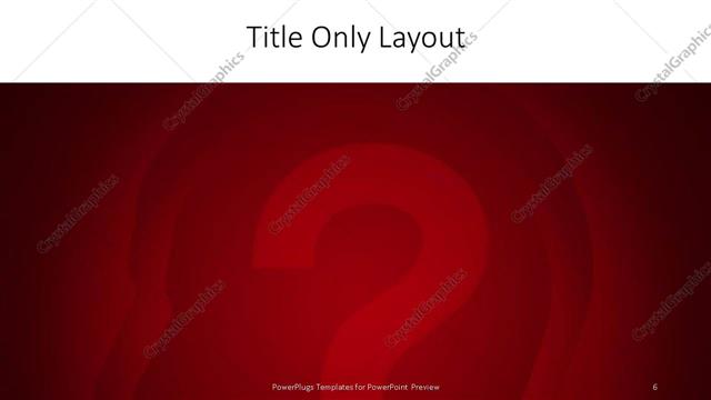 Title Only presentation slide layout
