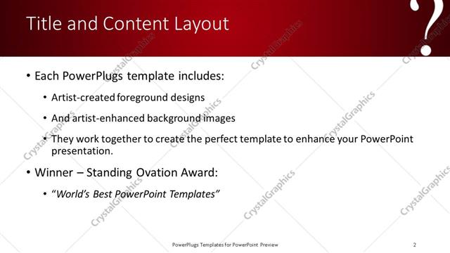 Title and Content presentation slide layout