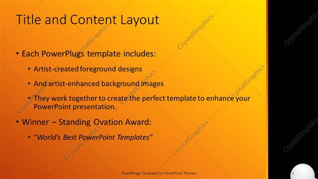 Title and Content presentation slide layout