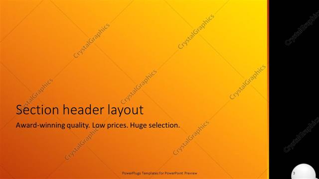 Section Header presentation slide layout