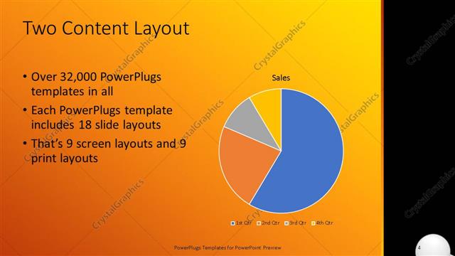 Two Content presentation slide layout