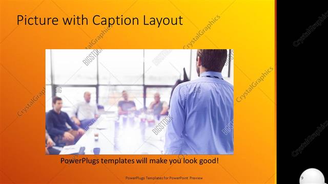Picture with Caption presentation slide layout
