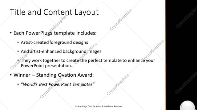 Title and Content presentation slide layout