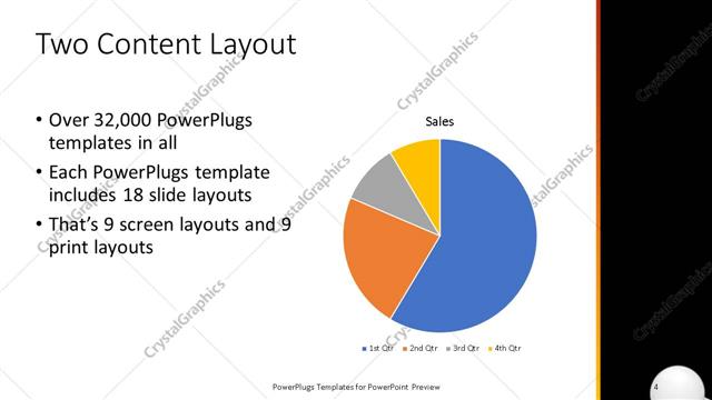 Two Content presentation slide layout