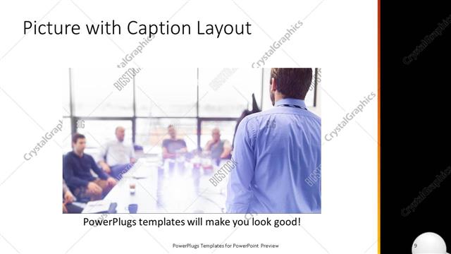Picture with Caption presentation slide layout