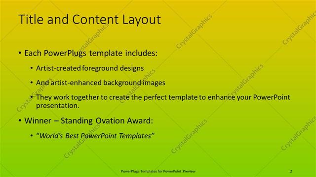 Title and Content presentation slide layout