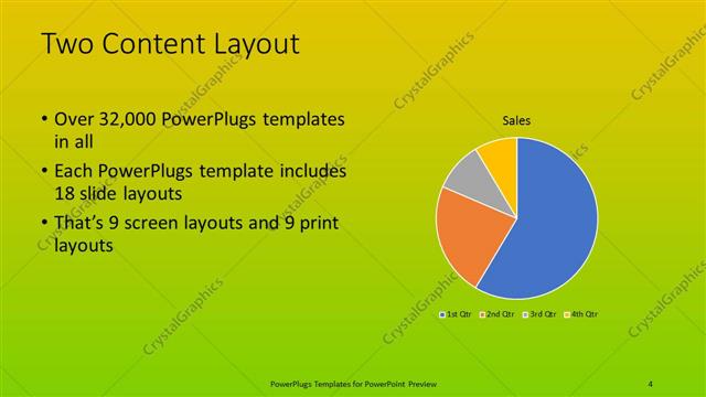 Two Content presentation slide layout