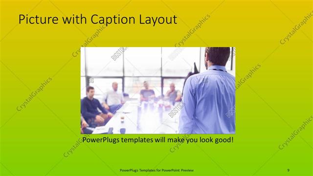 Picture with Caption presentation slide layout