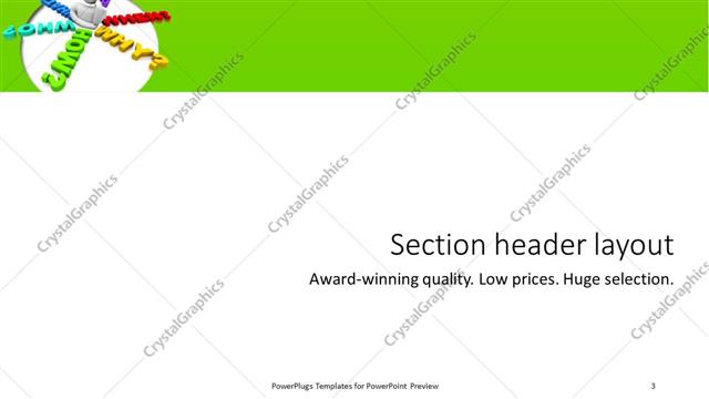 Section Header presentation slide layout